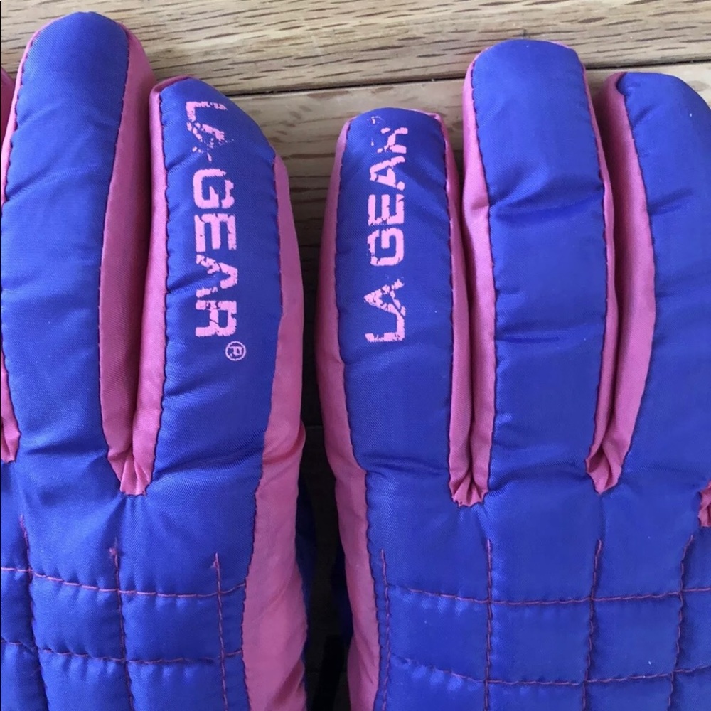LA Gear Girls Pink/ Purple Winter Gloves